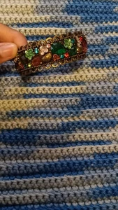 Blumen und Edelsteine Armreif Armband  - Bild 1 von 2