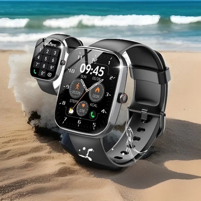 Smart Watch Fitness Tracker with Dial Calls Speaker 1.91" TFT-Touch Screen Heart - Image 1 of 4