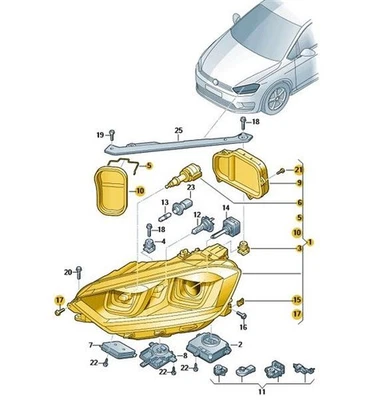 Original Scheinwerfer links VW Golf Sportsvan 517941753B Neu - Bild 1 von 3