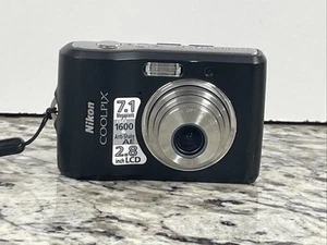 Nikon Coolpix L16 7.1MP Compact Digital Camera Black Tested Working - Picture 1 of 20