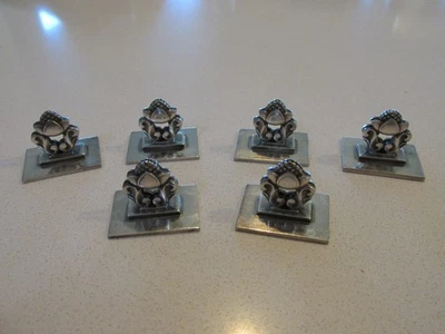 Georg Jensen 丹麦纯银橡子图案名片夹...6 件装 — 第 1/4 张图片