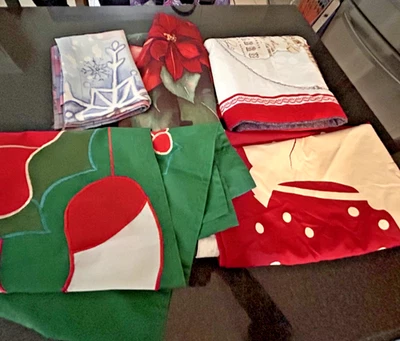 Lote de 5 Banderas de Porche de Navidad Varios Tamaños Papá Noel Muñeco de Nieve Conjunto de Pascua Foto 1 de 4