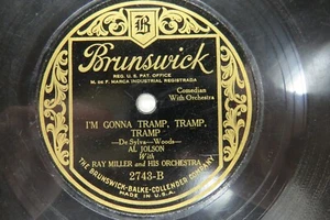 Al Jolson - BRUNSWICK 2743 - I'm Gonna TramP, Tramp, Tramp & All Alone - Imagen 1 de 2