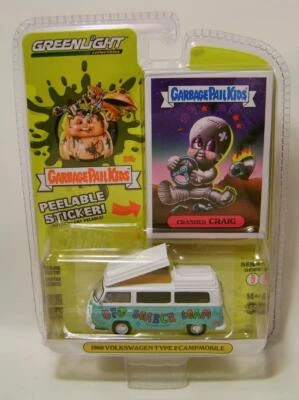 VW 1968 '68 tipo 2 Campmobile cubo de basura niños con pegatina R5 Greenlight 2023 Foto 1 de 2