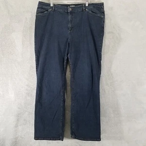 Pantalones de mezclilla para mujer J Jill 18 azules elásticos corte bota lavado oscuro - Imagen 1 de 13