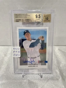 2017 Topps Archives Aaron Judge Rookie Snapshots Autograph Rookie /80 BGS 9.5/10 - Picture 1 of 2