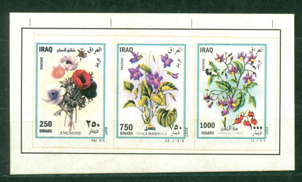 Iraq Irak 2007, Self-Adhesive M/S, Blumen, Flowers, Flora, Plants, Rose, AA3233 - Image 1 of 1