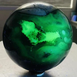 Natural Rare Volcanic Agate Crystal Sphere UV Reactive Gemstone Healing 2840g - Imagen 1 de 16