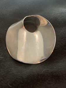 Vintage Modernist Mobius Large Pin Brooch Sterling Silver Mexico 925 ATI - Picture 1 of 8