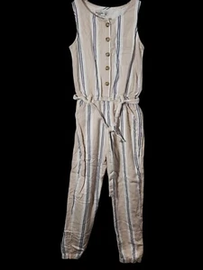 Abercrombie Kids Pinstriped Tank Style Sleeveless Pantsuit/Jumper/Romper - Picture 1 of 5