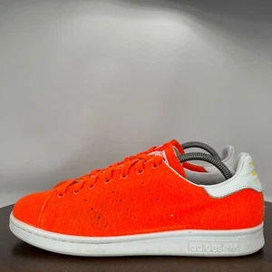 Adidas Stan Smith Shoes Men's 10 Orange Suede Pharrell Tennis Sneakers B25389 - Picture 1 of 21