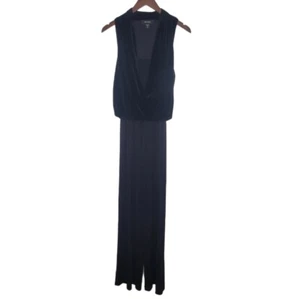 Karen Kane Womens Black Jumpsuit Formal Velvet Top Sz Xs - Picture 1 of 12