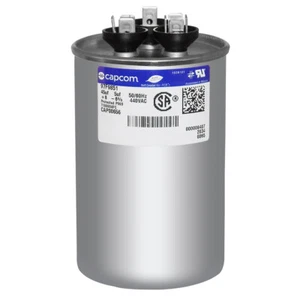 Trane Dual Capacitor 45/5 uf MFD 440 VAC replaces GE Genteq CPT-0656 CPT00656 - Picture 1 of 5