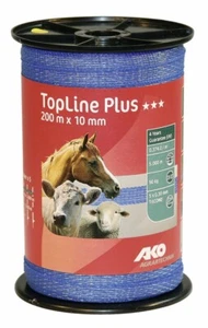 200 m Weidezaunband TopLine Plus Breite 10 mm Bruchlast 90 kg 5 x 0,30mm TRICOND - Bild 1 von 1