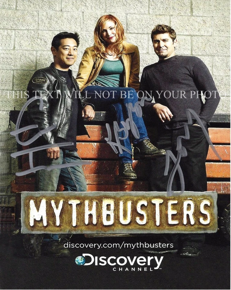 MYTHBUSTERS CAST SIGNED AUTOGRAPH 8x10 RPT PHOTO GRANT IMAHARA + MYTH BUSTERS - Image 1 of 1