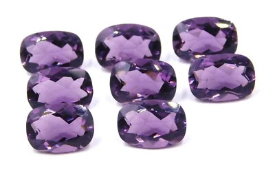 10X14 MM Lab Created Amethyst Cushion Cut Lot Loose Gemstone For Jewelry P-2962 - Image 1 of 4