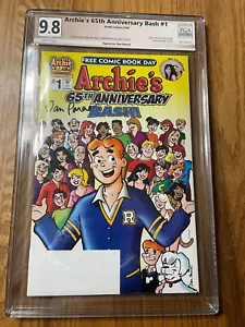 ARCHIE'S 65 ANIVERSARIO BASH #1 PGX 9.8 SS "FIRMADO POR DAN PARENT" - Imagen 1 de 2