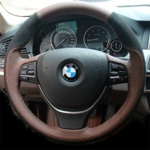Cubierta personalizada para volante de coche cuero gamuza para BMW F10 2014 520i 528i 730Li - Imagen 1 de 6