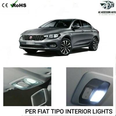 KIT LED INTERNI PER FIAT TIPO ANTERIORE + POSTERIORE + PORTAOGGETTI + BAGAGLIAIO - Immagine 1 di 4