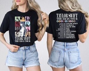 Two Sided Eras Tour Concert Shirt,Taylor Swift Concert Shirt,Taylor Swiftie Merc