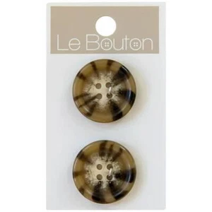 Le Bouton Marrón Tigre Nogal Plástico Coser en 1" Botones 4 piezas (V56) - Imagen 1 de 2