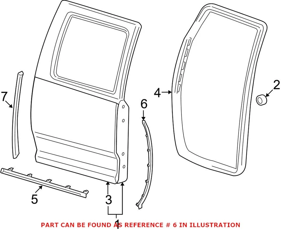 Genuine OEM Mopar Door Seal For Dodge Ram 3500 Ram 1500 Ram 2500 55372710AD - Image 1 of 1