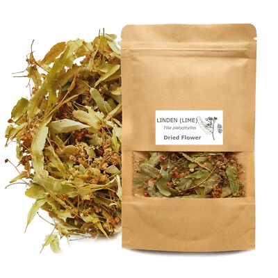 PRIMA Linden Tea ,Lime Tree, Tilia Flower & Leaf, Whole Dried Herb - Premium Quality