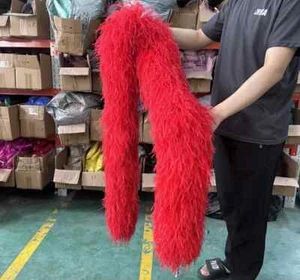 26PLY Thick Ostrich Feather Boa Cozy Amazing Trim Plume Shawl Feather Crafts - Picture 1 of 26