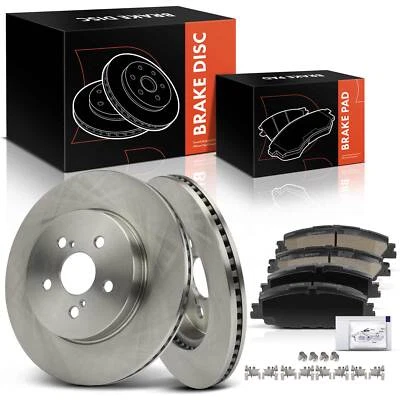 Rotores de disco delanteros y pastillas de freno de cerámica para Toyota Corolla Prius Prime 2019-2022 Foto 1 de 4