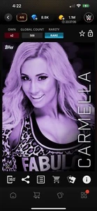 DIGITAL Topps WWE Slam 2016 Monochrome Purple Rare SP 500cc Carmella - Bild 1 von 1