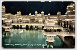 Franco-British Exhibition Court Of Honor Night Effect London DB  c1908 Postcard - Picture 1 of 2