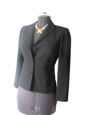 Traje Blazer/Chaqueta MAGGY LONDON Petites Negro Cuello Cuentas Manga Larga Talla 6 Foto 1 de 4