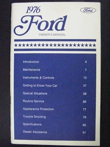 1976 Ford Owner's Manual Safety Maintenance Instructions FPS 365-10276-B - Picture 1 of 5