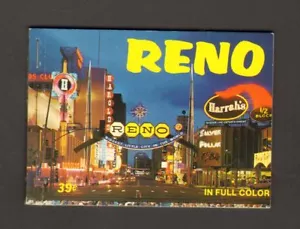 Undatiertes Reise-Souvenir-Miniaturheft mit vollfarbigen Fotos Reno Nevada NV - Bild 1 von 1