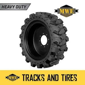 10-16.5 OTR Non-Directional Mounted Extreme Duty Solid Tires (4) Bobcat Case JCB - Picture 1 of 7