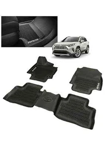OEM TOYOTA 2021-25 Rav4 Floor Mat Black Rubber All Weather Liners PT908-42215-20 - Picture 1 of 2