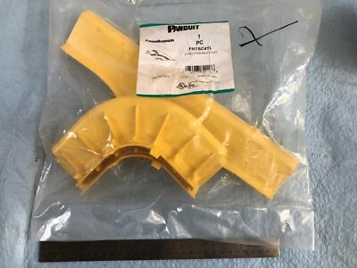 Panduit Fiber Runner 4" FRTSC4YL Split Cover Yellow. 4" Tee Fitting Split Cover  - Image 1 of 2