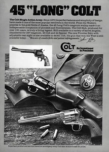 1981 Colt Single Action Army Revolver 45 Long Original Print Ad - Picture 1 of 1