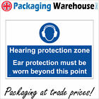 MA789 HEARING PROTECTION ZONE EAR WORN BEYOND POINT SIGN WORK FACTORY MACHINERY