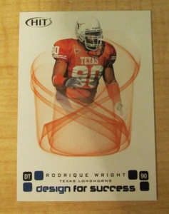2006 Sage Hit Dress For Success Blue RC Rodrique Wright #D-45 Texas/Dolphins - Picture 1 of 2