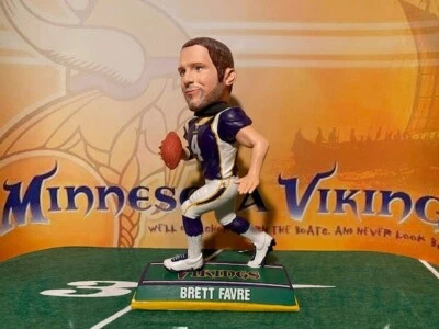 Bobblehead Brett Favre Minnesota Vikings Legends of the Field Foto 1 de 4