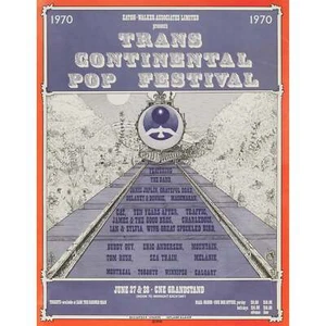 TRANS CONTINENTAL POP FESTIVAL Original Poster, 1970 JOPLIN, GRATEFUL DEAD etc. - Picture 1 of 1
