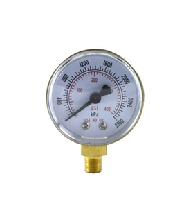 High Pressure Gauge for Propane Regulator 0-400 psi 2 inches - 1/8" NPT Thread - Picture 1 of 3