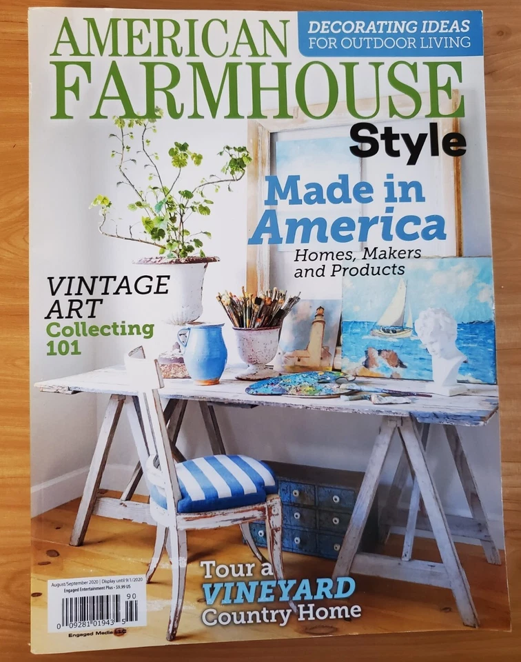 AMERICAN FARMHOUSE STYLE MAGAZINE MADE IN AMERICA AUG/SEPT 2020 - Image 1 of 1