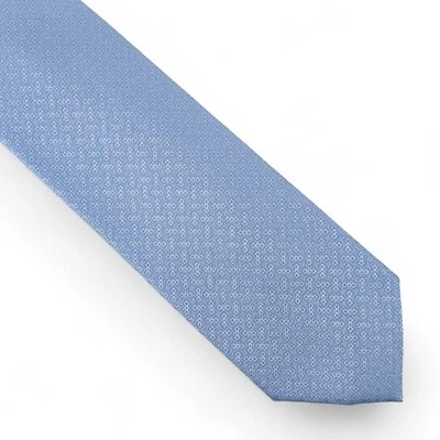 Calvin Klein Men's Santiago Texture Solid Tie Necktie Classic 3" Blue Silk Blend - Image 1 of 4