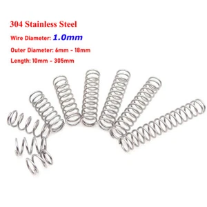 Wire Dia 1mm Compression Spring Stainless Steel A2 304 Pressure Springs Small - Picture 1 of 9