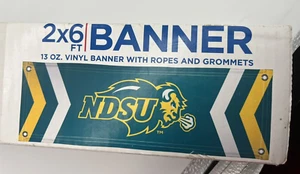 NDSU North Dakota State Bison 2X6 Indoor Outdoor Banner Flagge mit Ösen & Seilen - Bild 1 von 4