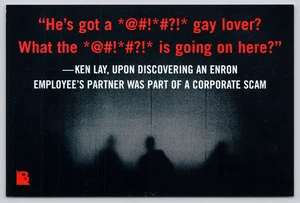 Postal Ken Lay Cita "Gay" Conspiración de Locos 2005 Libro por Kurt Eichenwald - Imagen 1 de 2