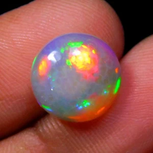 AAA seltener äthiopischer Opal Cabochon Edelstein runde Form 3 kt - Bild 1 von 3