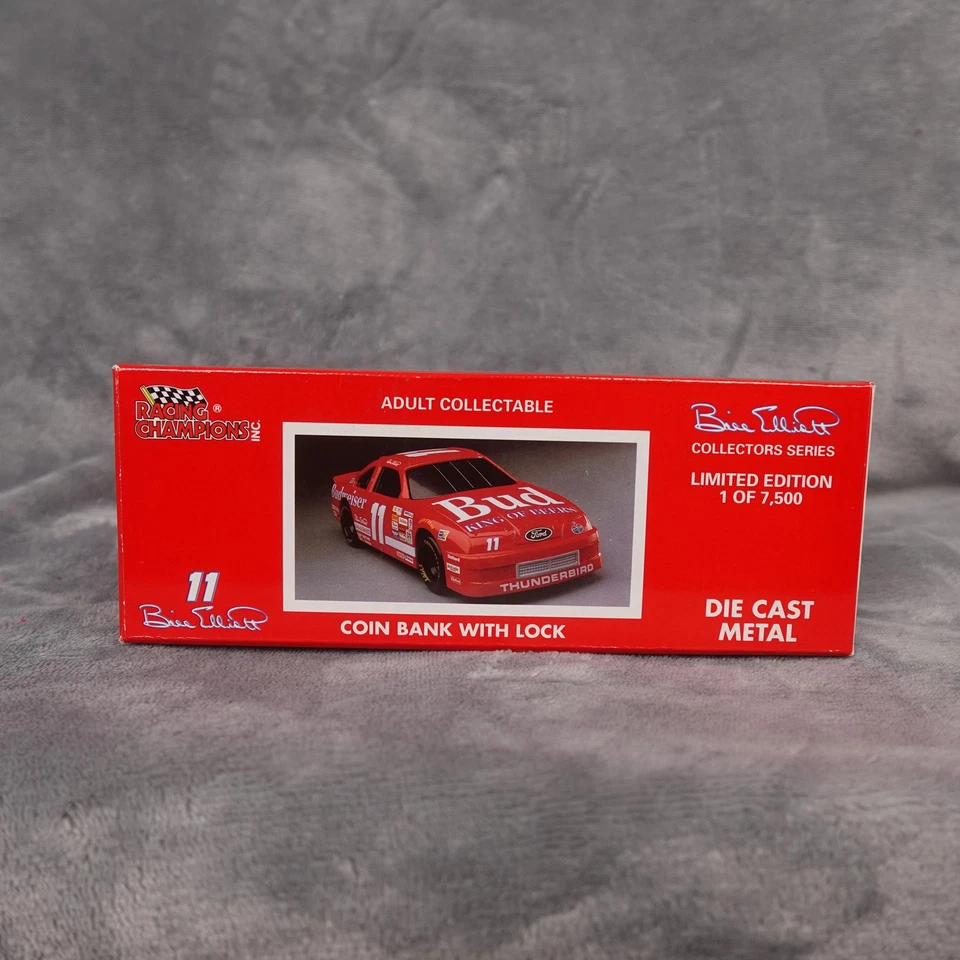 Racing Champions 1:24 Bill Elliott #11 Budweiser Ford Thunderbird Die Cast Bank Foto 1 de 4
